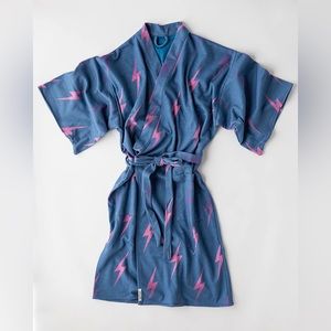 Highway Robery French Terry Zaggy Moonfuzz Bath Robe *RARE ITEM*